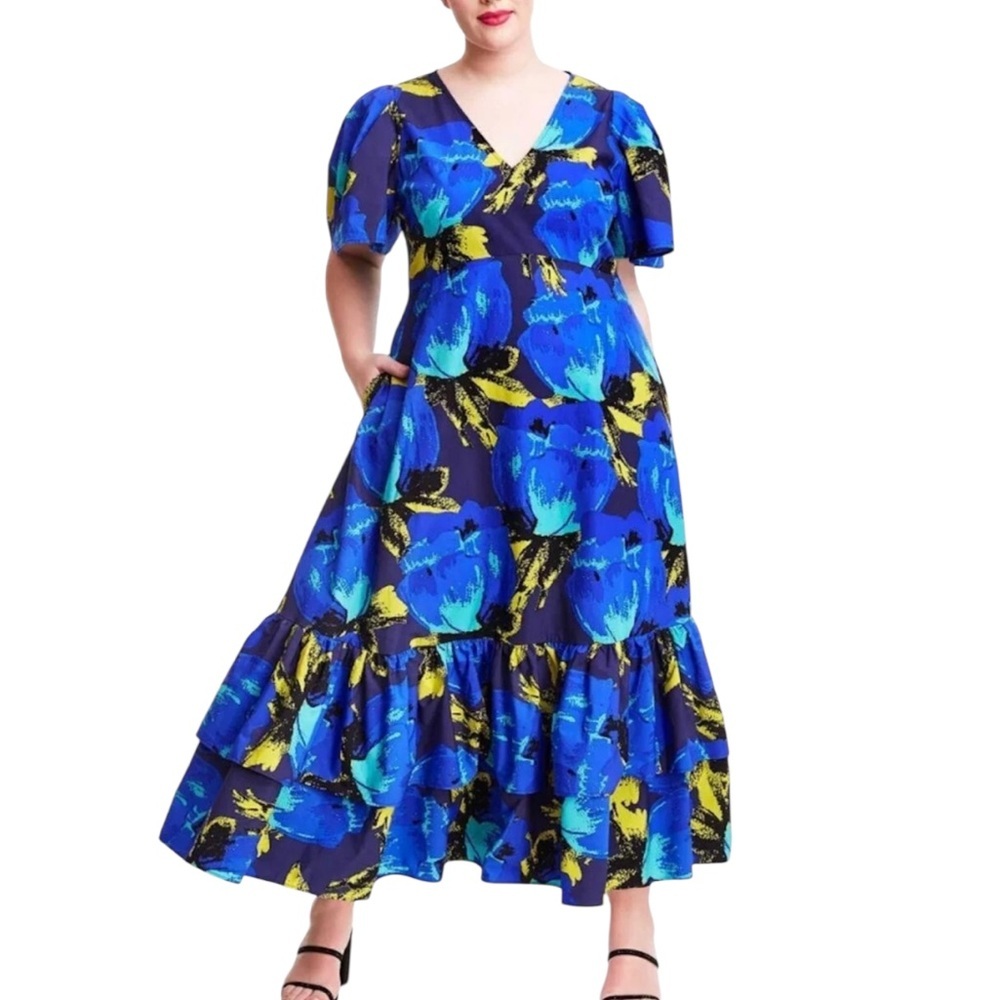 CHRISTOPHER JOHN ROGERS x TARGET Floral Puff
Sleeve Tiered Maxi Dress